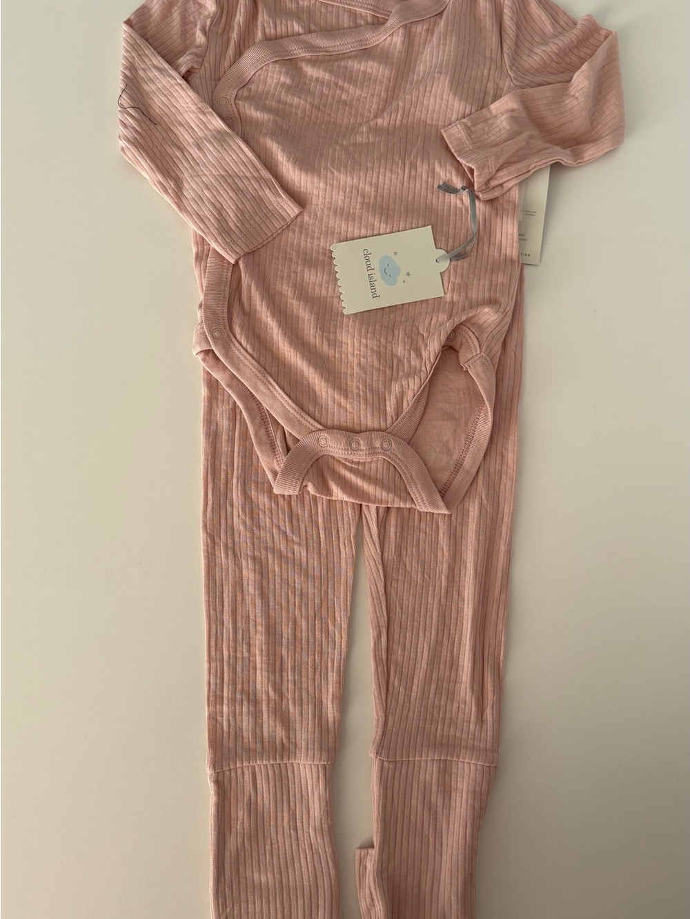 cloud island baby Ribbed Blush Pink Kids Leggings 24m